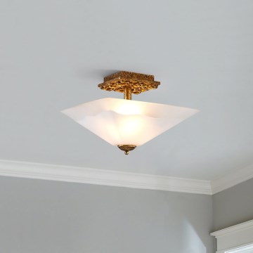 Flambeau STAR-F-S-DG - Stropna svetilka STAR 2xE27/40W/230V medena