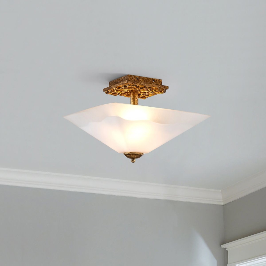 Flambeau STAR-F-S-DG - Stropna svetilka STAR 2xE27/40W/230V medena