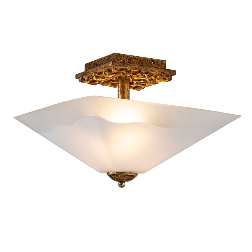 Flambeau STAR-F-S-DG - Stropna svetilka STAR 2xE27/40W/230V medena