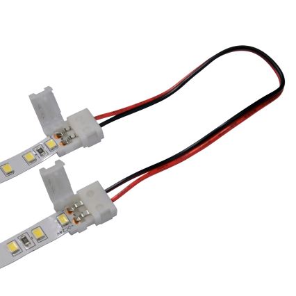 Fleksibilen bifacialni kotni konektor za 2-polne LED trakove 8 mm