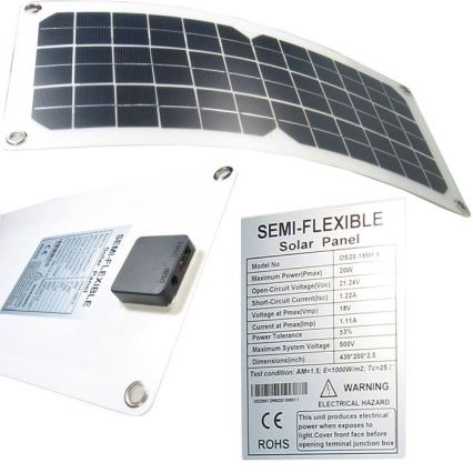 Fleksibilen fotovoltaični sončni panel USB 20W/12V