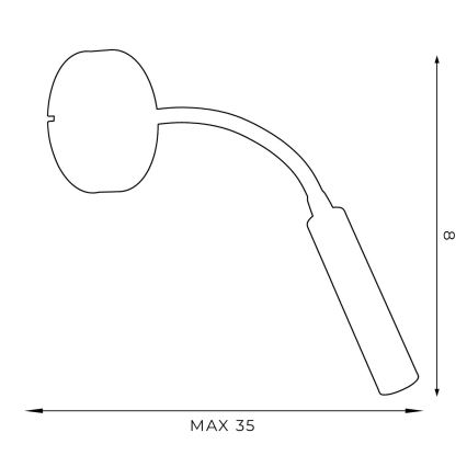Fleksibilna mala svetilka ARDEN 1xG9/8W/230V bela