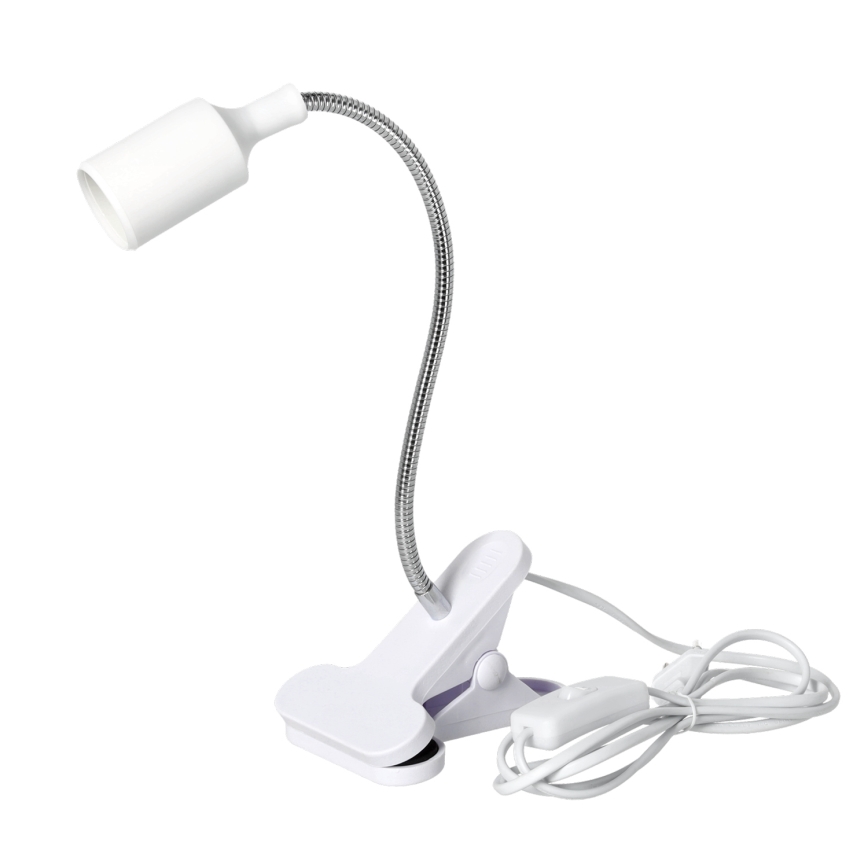 Fleksibilna namizna svetilka s sponko CLIP 1xE27/30W/230V bela