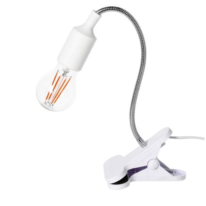 Fleksibilna namizna svetilka s sponko CLIP 1xE27/30W/230V bela