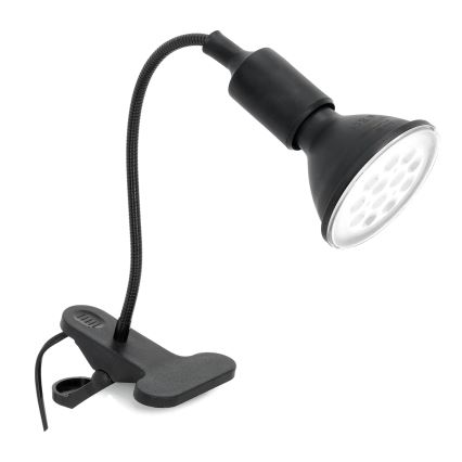 Fleksibilna namizna svetilka s sponko CLIP 1xE27/30W/230V črna