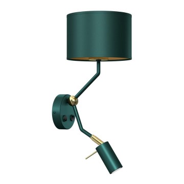 Fleksibilna svetilka VERDE 1xE27/60W/230V + 1xGU10-MR11/7W zelena