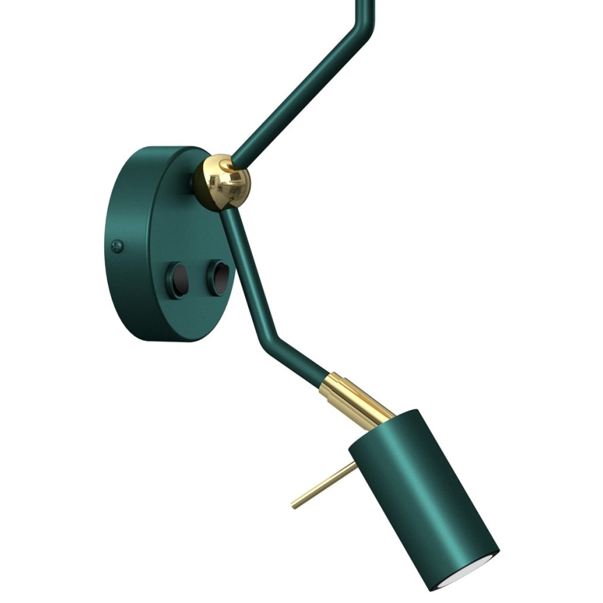 Fleksibilna svetilka VERDE 1xE27/60W/230V + 1xGU10-MR11/7W zelena