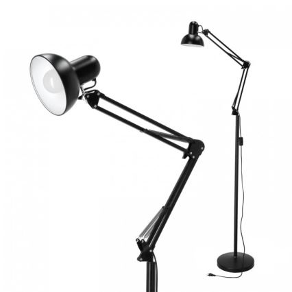Fleksibilna talna svetilka AURIQ 1xE27/60W/230V 184 cm črna