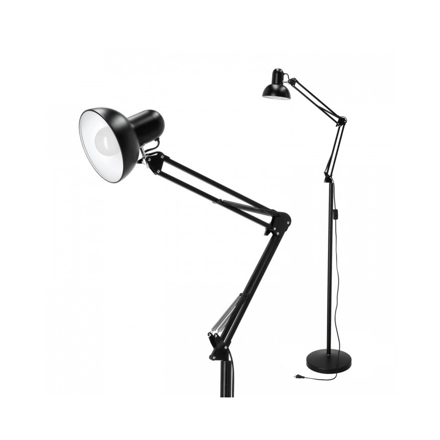 Fleksibilna talna svetilka AURIQ 1xE27/60W/230V 184 cm črna