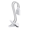 Fleksibilni namizna svetilka s sponko za gojenje rastlin PLANTY 2xE27/30W/230V bela