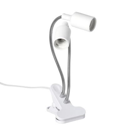 Fleksibilni namizna svetilka s sponko za gojenje rastlin PLANTY 2xE27/30W/230V bela