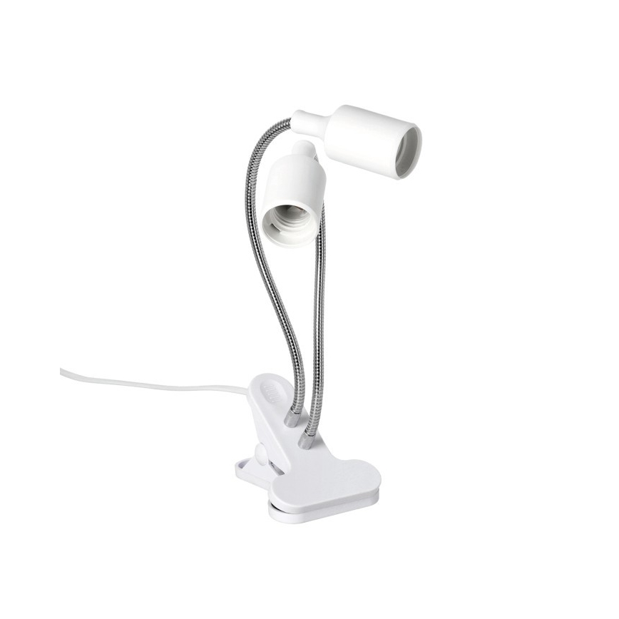 Fleksibilni namizna svetilka s sponko za gojenje rastlin PLANTY 2xE27/30W/230V bela