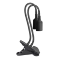 Fleksibilni namizna svetilka s sponko za gojenje rastlin PLANTY 2xE27/30W/230V črna