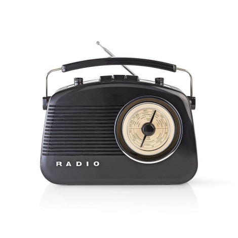 FM Radio 4,5W/230V črna