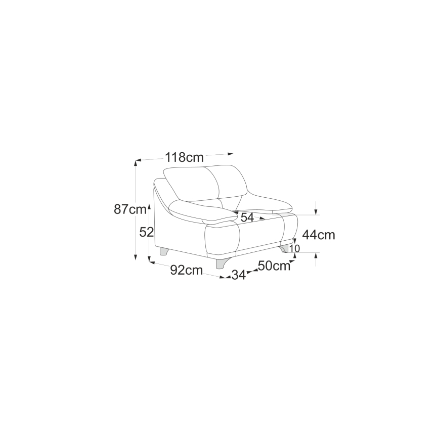 Fotelja RIMINI rjava