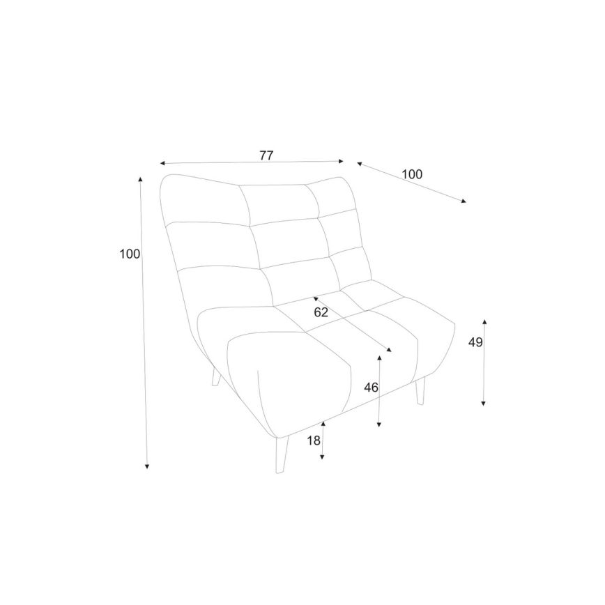 Fotelj ALBA v sivi barvi
