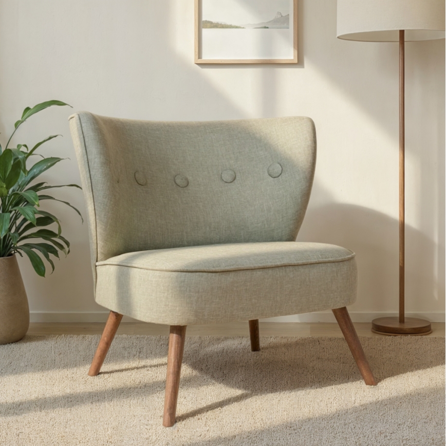 Fotelj JENI v sivi barvi