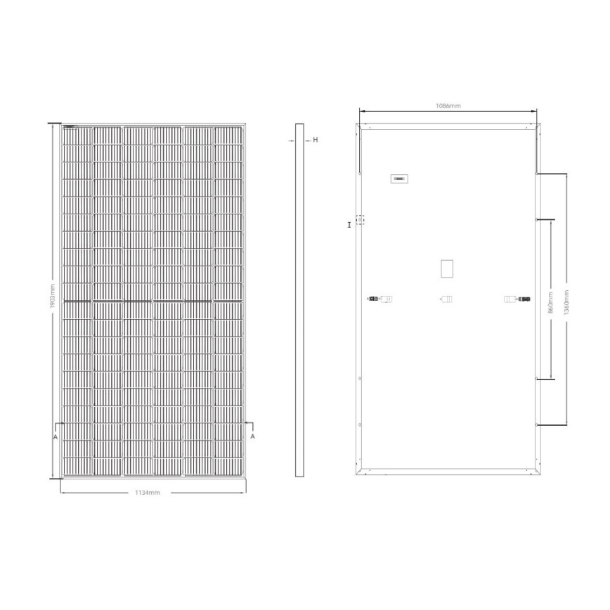 Fotovoltaični solarni panel JINKO 460Wp black frame IP68 Half Cut - paleta 36 kom.