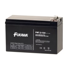 FUKAWA FW 7,2-12 F2U - Svinčeni akumulator 12V/7,2Ah/faston 6,3mm