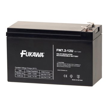 FUKAWA FW 7,2-12 F2U - Svinčeni akumulator 12V/7,2Ah/faston 6,3mm