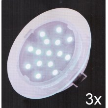 Fulgur 21072 - SET 3x LED Kopalniška vgradna svetilka ELESPOT 1xLED/0,7W/230V IP44