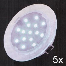 Fulgur 21073 - KOMPLET 5x LED kopalniška vgradna svetilka ELESPOT 1xLED/0,7W/230V IP44
