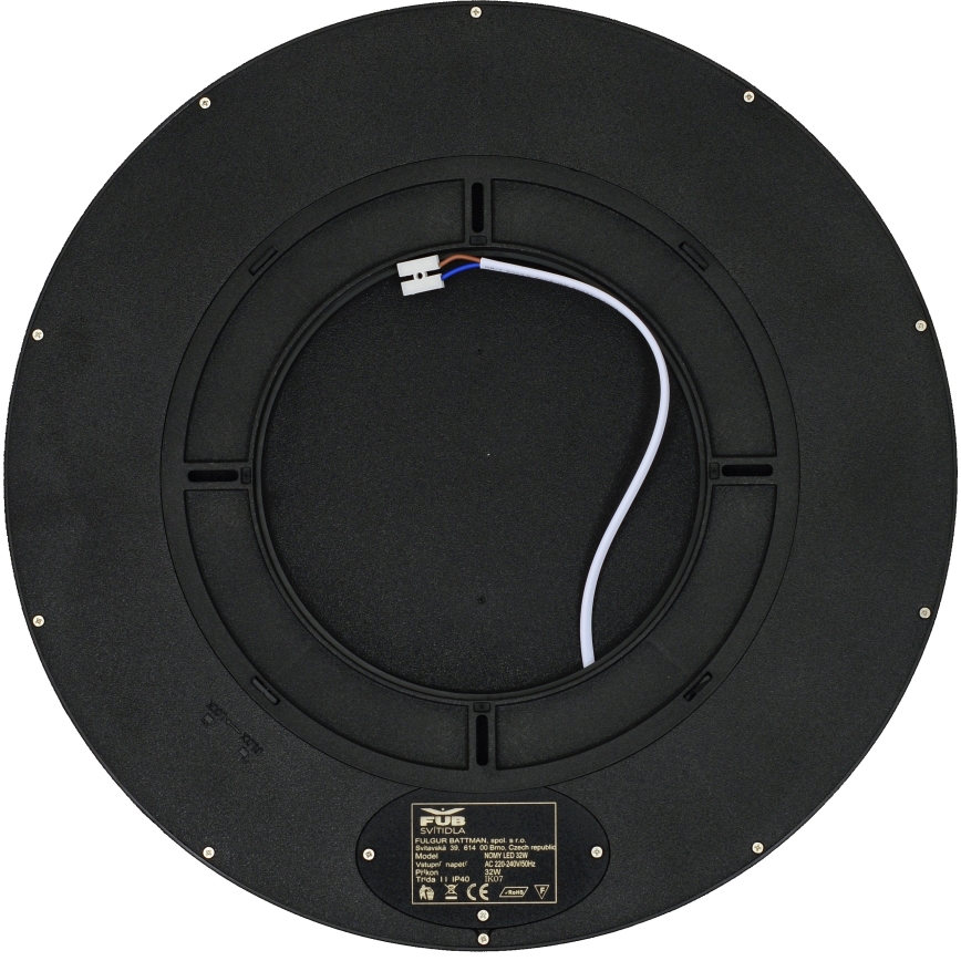 Fulgur 41813 - LED Stropna svetilka NOMY LED/32W/230V 3000/4000/6000K IP40 pr. 40 cm črna