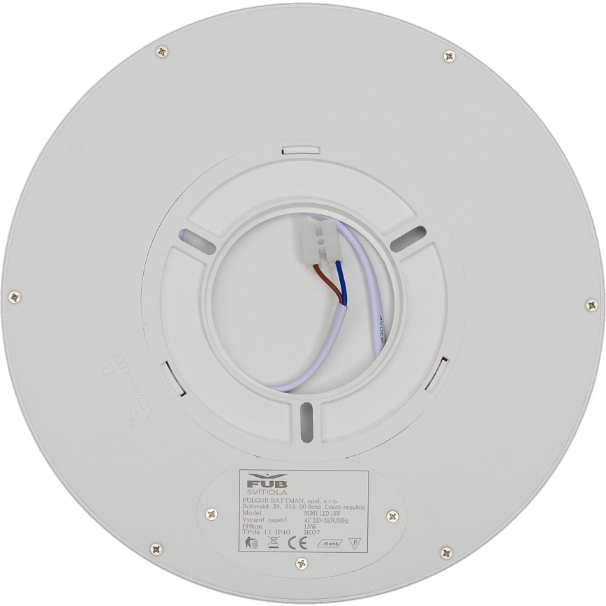 Fulgur s-42584 - LED Stropna svetilka s senzorjem gibanja NOMY-S LED/18W/230V 3000/4000/6000K IP40 pr. 23 cm bela