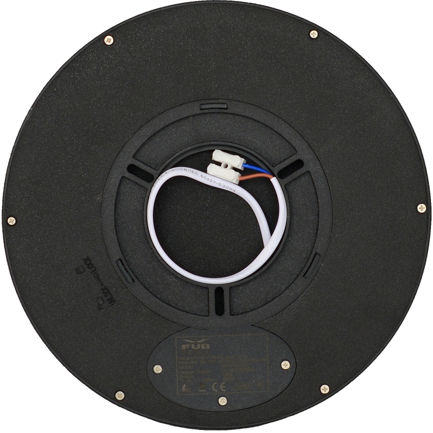 Fulgur s-42585 - LED Stropna svetilka s senzorjem gibanja NOMY-S LED/18W/230V 3000/4000/6000K IP40 pr. 23 cm črna