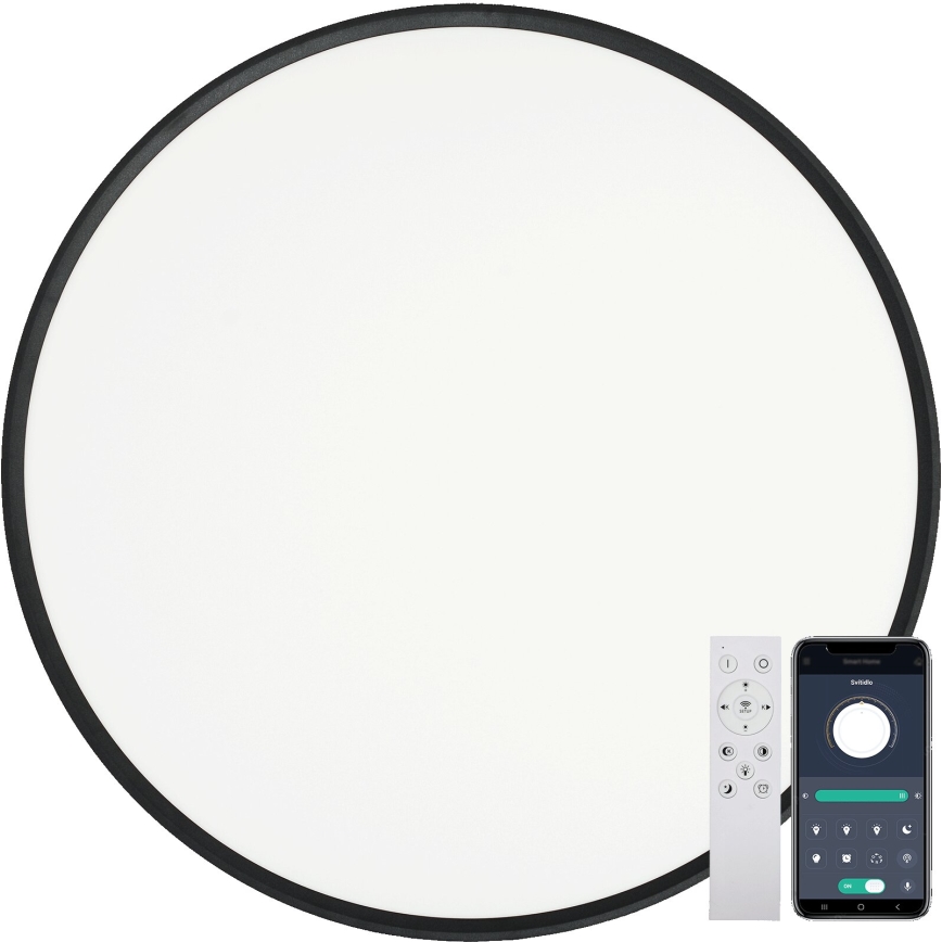Fulgur s-43042 - LED zatemnjevalna stropna svetilka NOMY-RC LED/50W/230V 3000/4000/6500K Ø 60 cm IP40 črna + daljinski upravljalnik