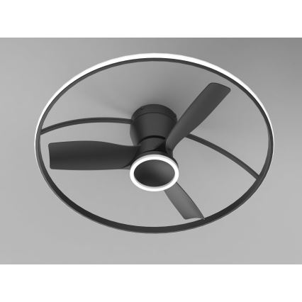 Fulgur s-43047 - LED zatemnjevalni stropni ventilator THORA LED/50W/230V 2700-5000K črn + daljinski upravljalnik