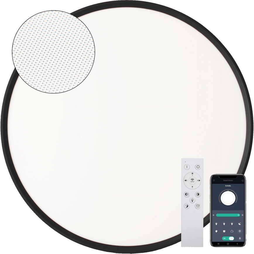 Fulgur s-43057 - stropna LED svetilka z zatemnitvijo NOMY LED/40W/230V 3000-6500K premer 50 cm UGR19 IP40 Wi-Fi črna + daljinski upravljalnik