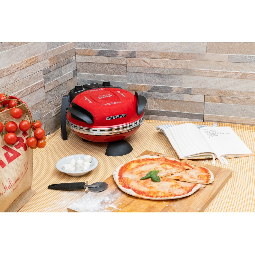 G3Ferrari G1000602 - Pečica za pizzo DELIZIA 1200W/230V rdeča