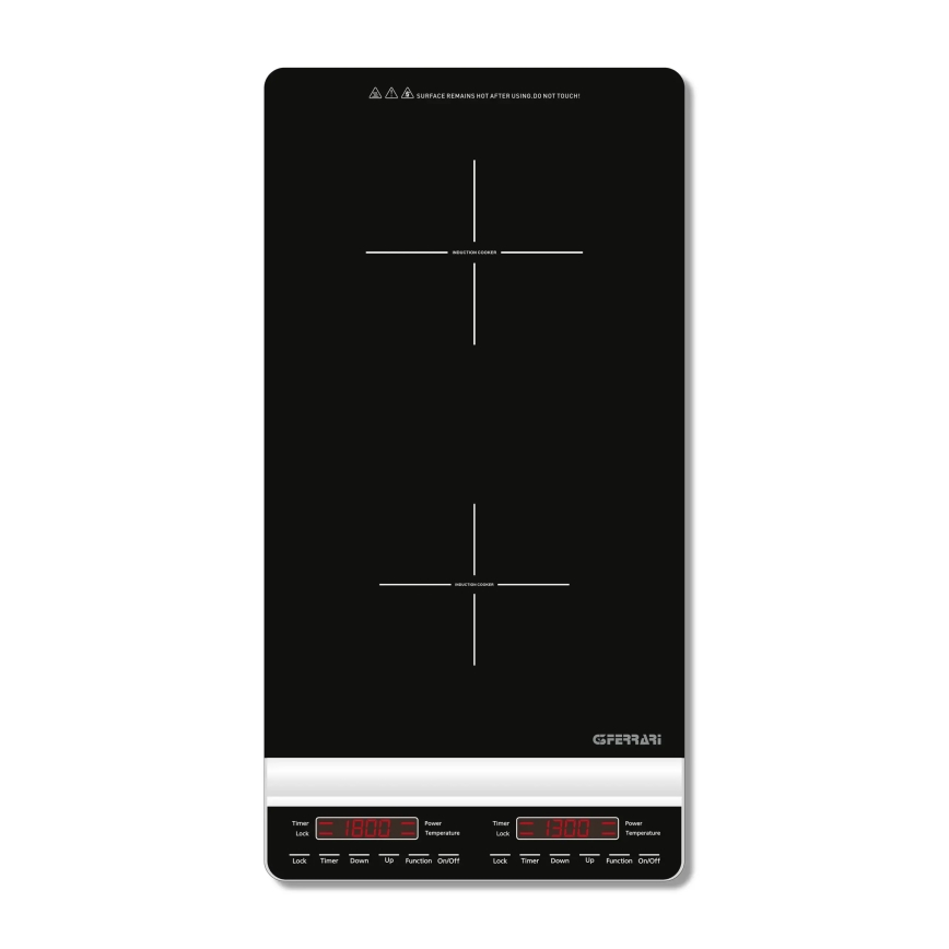 G3Ferrari G1013900 - Indukcijska dvojna kuhalna plošča DINAMIKO 3100W/230V črna