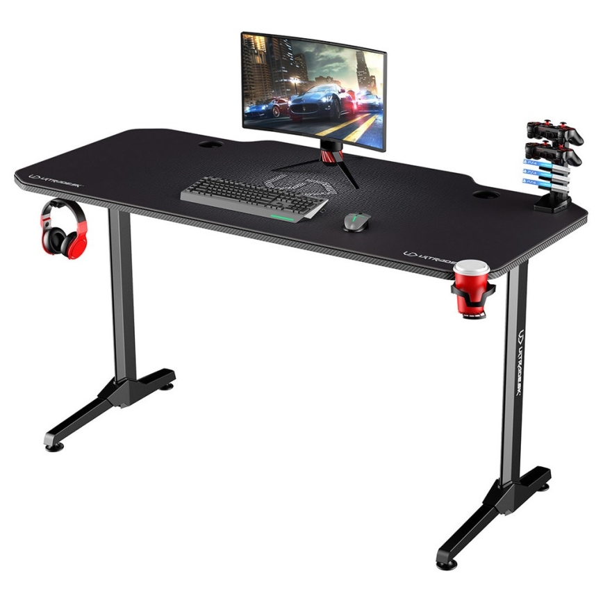Gaming miza 140 x 66 cm črna