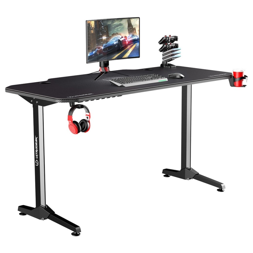 Gaming miza 140 x 66 cm črna