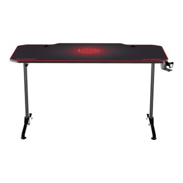 Gaming miza 140 x 66 cm črna/rdeča