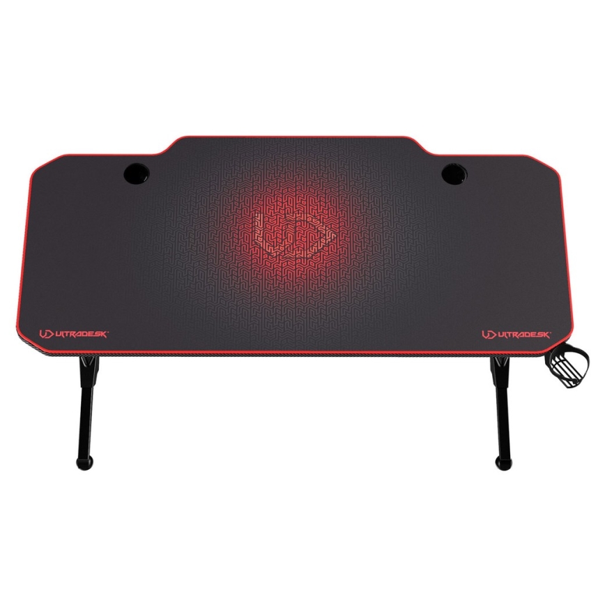Gaming miza 140 x 66 cm črna/rdeča