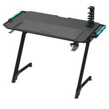 Gaming miza SNAKE z LED RGB osvetlitvijo 100x60 cm črna