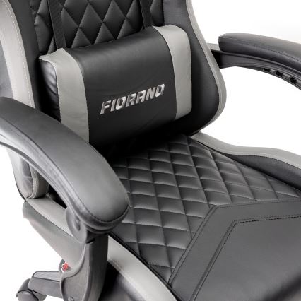 Gaming stol FIORANO črna/siva