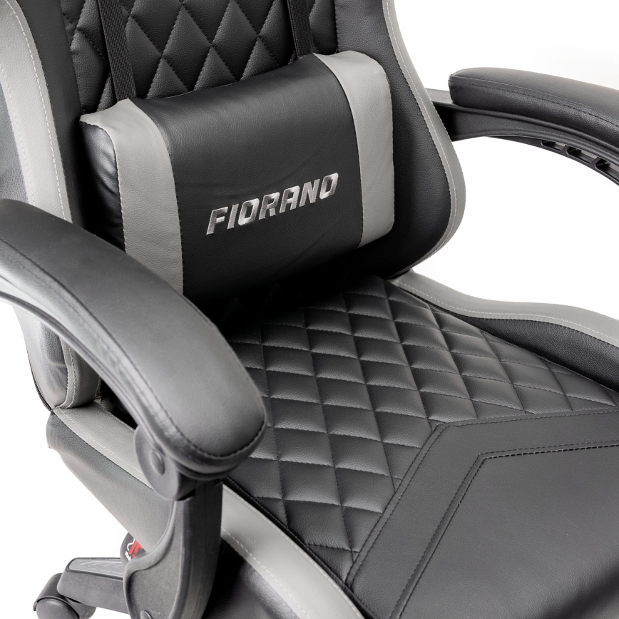 Gaming stol FIORANO črna/siva
