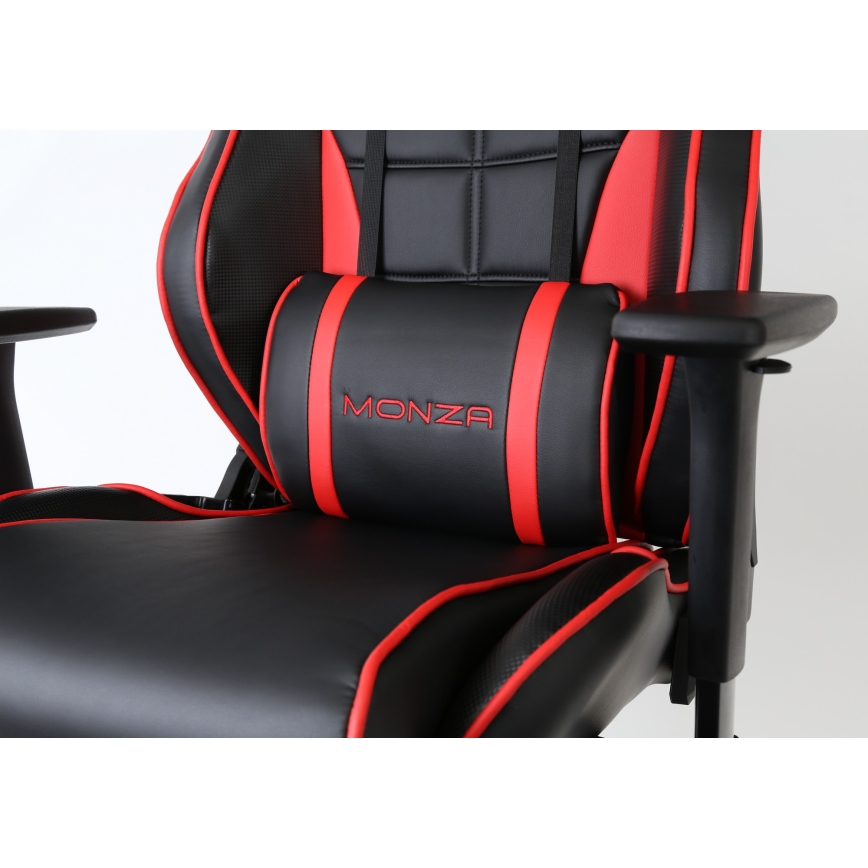 Gaming stol VARR Monza črna/rdeča