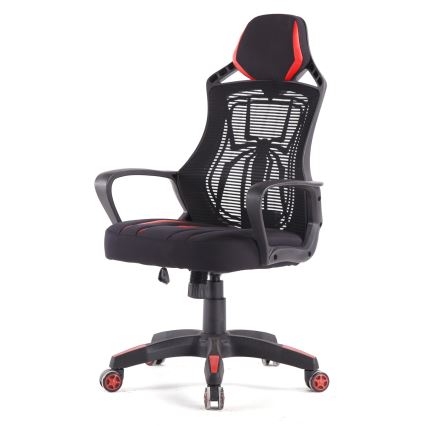 Gaming stol VARR Spider črn/rdeč