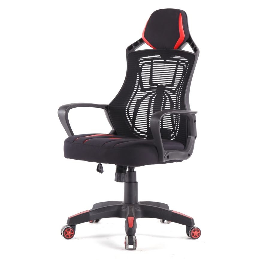 Gaming stol VARR Spider črn/rdeč