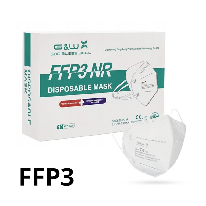 G&W™ GDGP3 Zaščitna maska FFP3 NR CE 2163 1 kom.