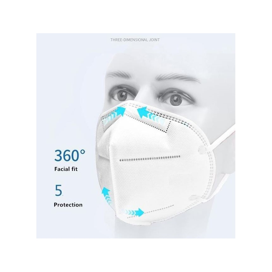 G&W™ GDGP3 Zaščitna maska FFP3 NR CE 2163 100 kom.