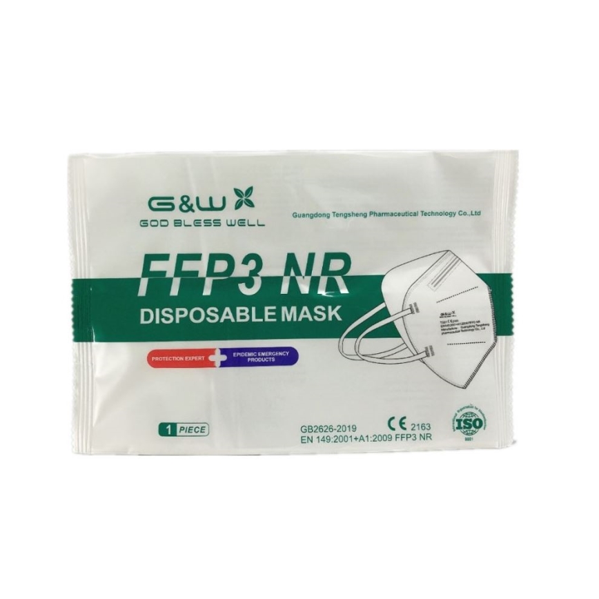 G&W™ GDGP3 Zaščitna maska FFP3 NR CE 2163 50 kom.