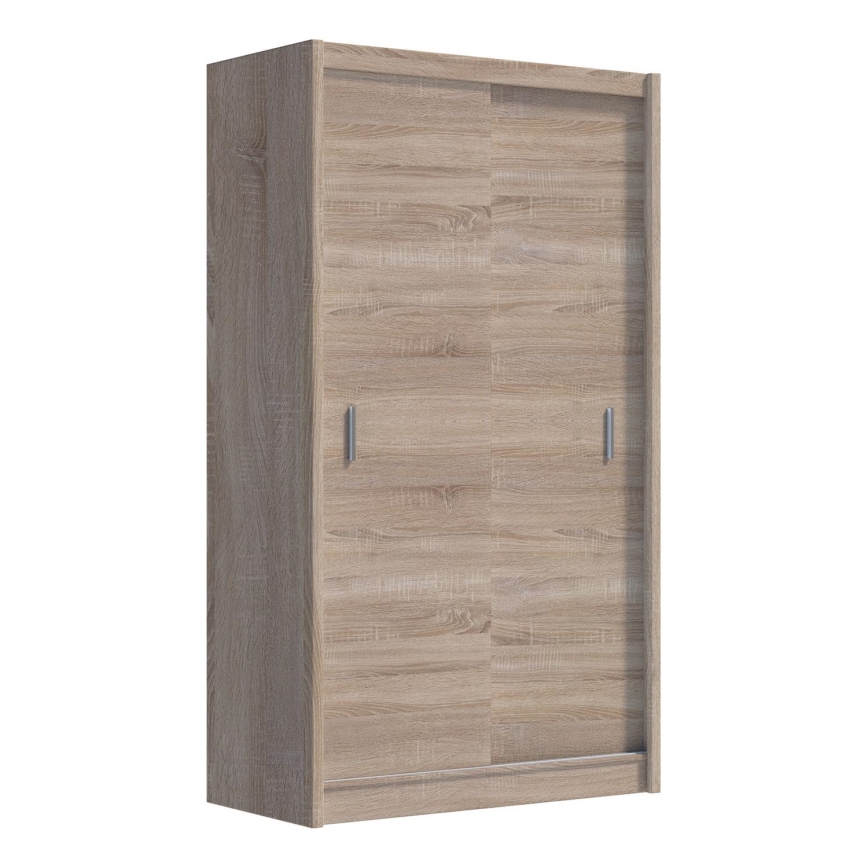 Garderoba z drsnimi vrati SAPHIRA 150x215 cm hrast sonoma