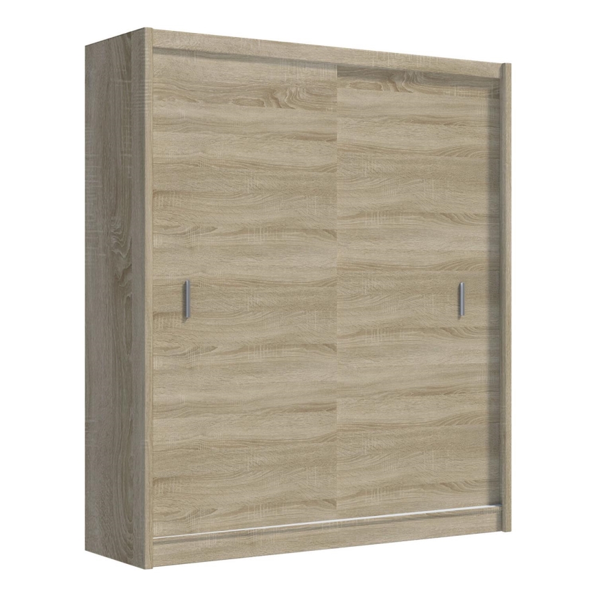 Garderoba z drsnimi vrati SAPHIRA 203x215 cm hrast sonoma