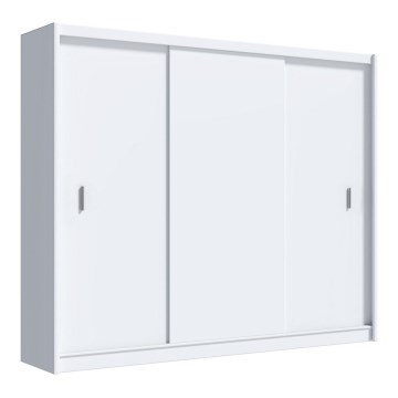 Garderoba z drsnimi vrati SAPHIRA 250x215 cm bela